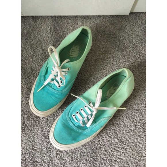 Seafoam Green Ombre Vans Authentic - Picture 3 of 9